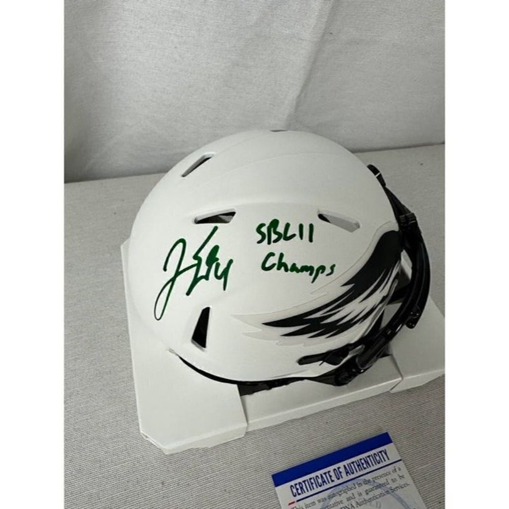 Jake Elliott signed SBLII Champs autographed Philadelphia Eagles Mini Helmet PSA - Picture 2 of 4